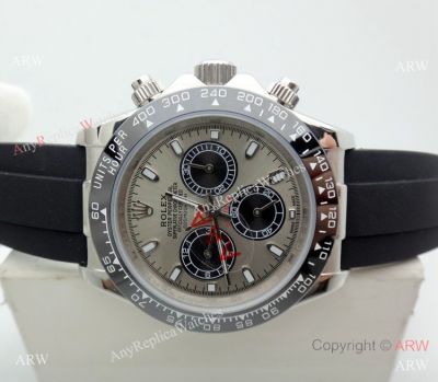 Rolex Comograph Daytona 40mm Watch Ss Gray Face Black Ceramic bezel